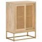 Preview: Sideboard 55x30x76 cm Massivholz Mango und Eisen