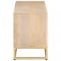 Preview: TV-Schrank 110x30x40 cm Massivholz Mango und Eisen