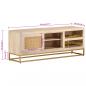 Preview: TV-Schrank 110x30x40 cm Massivholz Mango und Eisen