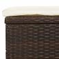 Preview: 2-Personen-Sonnenliege mit Dach Braun 211x112x140 Poly Rattan