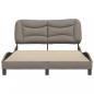 Preview: Bettgestell mit Kopfteil Taupe 140x190 cm Stoff