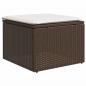 Preview: 10-tlg. Garten-Sofagarnitur mit Kissen Braun Poly Rattan