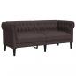 Preview: Chesterfield-Sofa 2-Sitzer Dunkelbraun Stoff