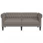 Preview: Chesterfield-Sofa 2-Sitzer Taupe Stoff