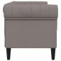 Preview: Chesterfield-Sofa 2-Sitzer Taupe Stoff