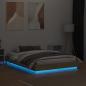 Preview: Bettgestell mit LED Sonoma-Eiche 135x190 cm