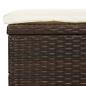 Preview: 2-Personen-Sonnenliege mit Dach Braun 213x118x97 Poly Rattan