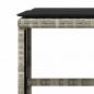 Preview: Gartenhocker mit Kissen 4 Stk. Hellgrau 41x41x36 cm Poly Rattan