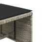 Preview: Gartenhocker mit Kissen 4 Stk. Hellgrau 41x41x36 cm Poly Rattan