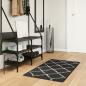 Preview: ARDEBO.de - Teppich Shaggy Hochflor Modern Schwarz und Creme 60x110 cm