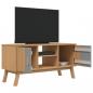 Preview: TV-Schrank OLDEN Grau und Braun 114x43x57 cm Massivholz Kiefer