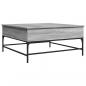 Preview: Couchtisch Grau Sonoma 95x95x45 cm Holzwerkstoff und Metall