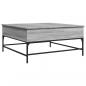 Preview: Couchtisch Grau Sonoma 95x95x45 cm Holzwerkstoff und Metall