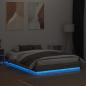 Preview: Bettgestell mit LED Grau Sonoma-Eiche 140x200 cm