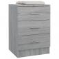 Preview: Nachttische 2 Stk. Grau Sonoma 38x35x56 cm Holzwerkstoff