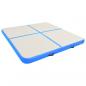 Preview: Aufblasbare Gymnastikmatte mit Pumpe 200x200x20 cm PVC Blau