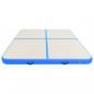 Preview: Aufblasbare Gymnastikmatte mit Pumpe 200x200x20 cm PVC Blau