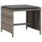 Preview: Gartenhocker mit Kissen 4 Stk. Grau 41x41x36 cm Poly Rattan