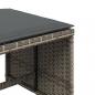 Preview: Gartenhocker mit Kissen 4 Stk. Grau 41x41x36 cm Poly Rattan