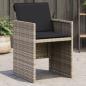 Preview: ARDEBO.de - Gartenstühle mit Kissen 4 Stk. Hellgrau Poly Rattan