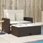 Preview: ARDEBO.de - Gartensofa mit Kissen 2-Sitzer Braun Poly Rattan