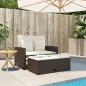 Preview: Gartensofa mit Kissen 2-Sitzer Braun Poly Rattan