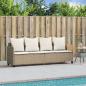 Preview: Sonnenliege mit Kissen Beige Poly Rattan