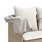 Preview: Sonnenliege mit Kissen Beige Poly Rattan