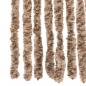 Preview: Fliegenvorhang Beige und Dunkelbraun 100x220 cm Chenille