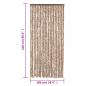 Preview: Fliegenvorhang Beige und Dunkelbraun 100x220 cm Chenille