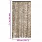 Preview: Fliegenvorhang Beige und Braun 100x200 cm Chenille