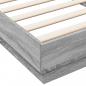 Preview: Bettgestell Grau Sonoma 90x200 cm Holzwerkstoff