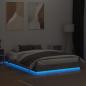 Preview: Bettgestell mit LED Betongrau 160x200 cm