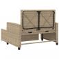 Preview: Gartensofa mit Kissen 2-Sitzer Beige Poly Rattan