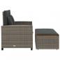 Preview: Gartensofa mit Kissen 2-Sitzer Grau Poly Rattan & Akazienholz