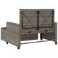 Preview: Gartensofa mit Kissen 2-Sitzer Grau Poly Rattan & Akazienholz