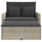 Preview: Gartensofa mit Kissen 2-Sitzer Hellgrau Poly Rattan