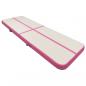 Preview: Aufblasbare Gymnastikmatte mit Pumpe 500x100x15 cm PVC Rosa