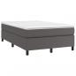 Preview: Boxspringbett mit Matratze Grau 120x190 cm Kunstleder