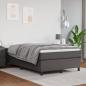 Preview: Boxspringbett mit Matratze Grau 120x190 cm Kunstleder