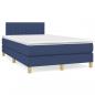 Preview: ARDEBO.de - Boxspringbett mit Matratze & LED Blau 120x190 cm Stoff