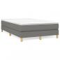 Preview: ARDEBO.de - Boxspringbett mit Matratze Dunkelgrau 120x190 cm Stoff