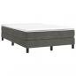 Preview: Boxspringbett mit Matratze Dunkelgrau 120x190 cm Samt