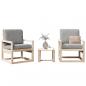 Preview: ARDEBO.de - 3-tlg. Garten-Lounge-Set Massivholz Kiefer