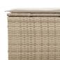 Preview: 3-tlg. Garten-Sofagarnitur mit Kissen Beige Poly Rattan