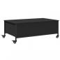 Preview: Couchtisch mit Rollen Schwarz 91x55x34 cm Holzwerkstoff