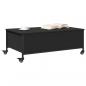 Preview: Couchtisch mit Rollen Schwarz 91x55x34 cm Holzwerkstoff