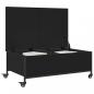 Preview: Couchtisch mit Rollen Schwarz 91x55x34 cm Holzwerkstoff