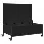 Preview: Couchtisch mit Rollen Schwarz 91x55x34 cm Holzwerkstoff