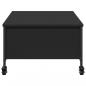 Preview: Couchtisch mit Rollen Schwarz 91x55x34 cm Holzwerkstoff